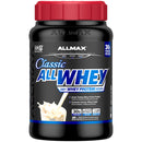 AllMax Classic AllWhey protein powder container on a white background