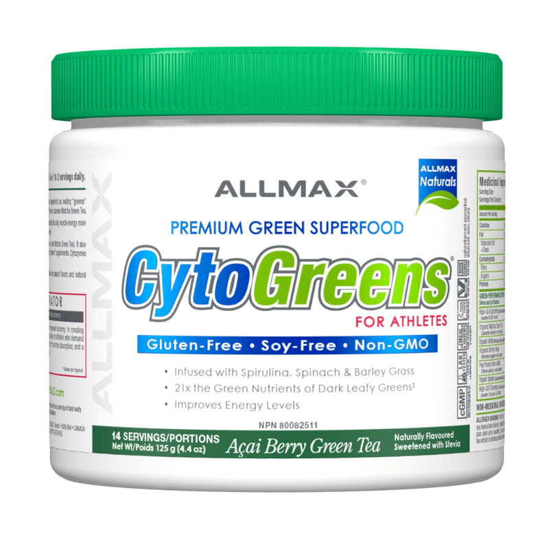 Allmax Nutrition CytoGreens premium green superfood for athletes 14 serving acai berry green tea.