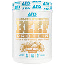 Container of ANS Performance Grass-Fed Hydrolyzed Beef Protein in Creamy Vanilla flavor on a white background.
