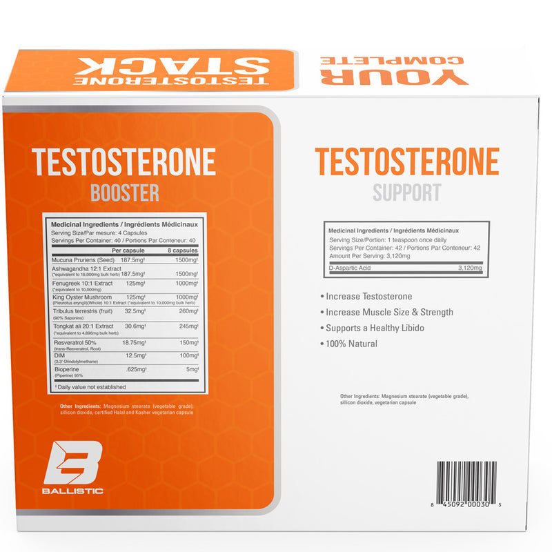 Ballistic Labs | Testosterone Stack (TRT + DAA) 40 Day Supply