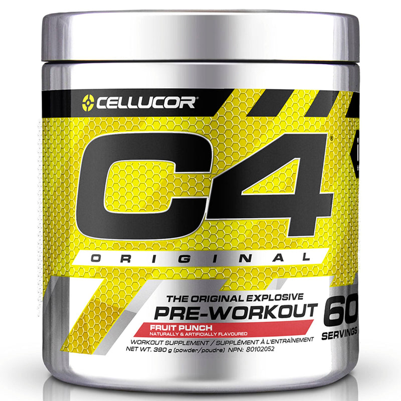 Cellucor C4 Original Pre-Workout Supplement 60 servings Bottle Image fruit punch.