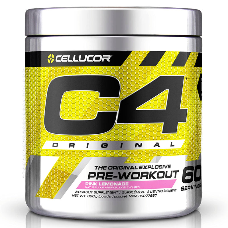 Cellucor C4 Original Pre-Workout Supplement 60 servings Bottle Image Pink Lemonade.