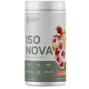 Fortitude Health ISO NOVA protein powder container with strawberry flavor indication on a white background