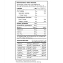 Nutrition facts label for a protein product with detailed nutritional information.
