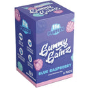 Box of Gummy Gainz Blue Raspberry protein gummies on a white background