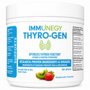 Container of Immunegy Thyro-Gen supplement with fruit illustrations on a white background
