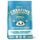 Blue package of IronIvy Creatine Monohydrate Gummies with cartoon character on a white background