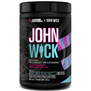 John Wick pre-workout supplement container with black and colorful design