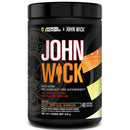 John Wick pre-workout supplement container with black and orange design