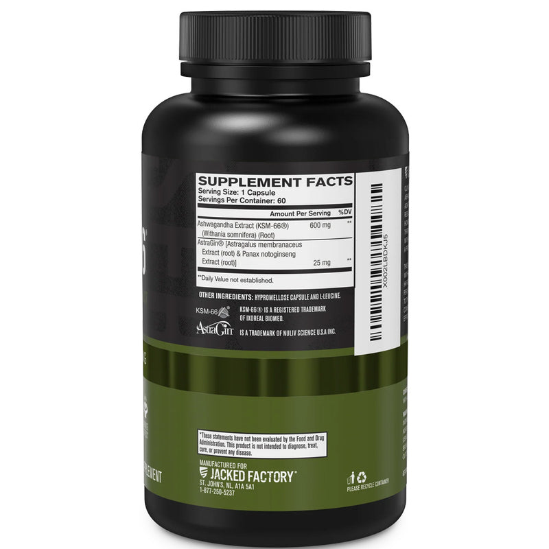Jacked Factory |  KSM-66 Ashwagandha 600mg (60 Vcaps)