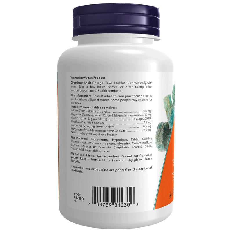 NOW Foods | Calcium Citrate with Minerals & Vitamin D (100 Tabs)