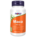 Maca supplement bottle with NOW brand on a white background