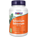 Now foods bottle image of selenium 125 mcg with 250 tablets in the bottle.