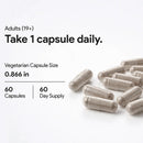 Vegetarian capsules with text on a white background