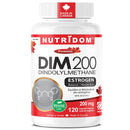 Nutridom DIM 200 supplement bottle on a white background