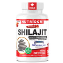 NUTRIDOM Shilajit supplement bottle on a white background