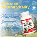 Nutriddom Velvet Elk Antler supplement bottle with nature background