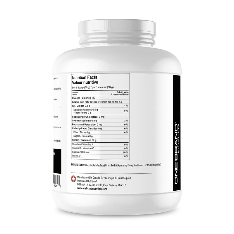 One Brand Nutrition | Natural Whey Isolate (5 lb) Unflavoured