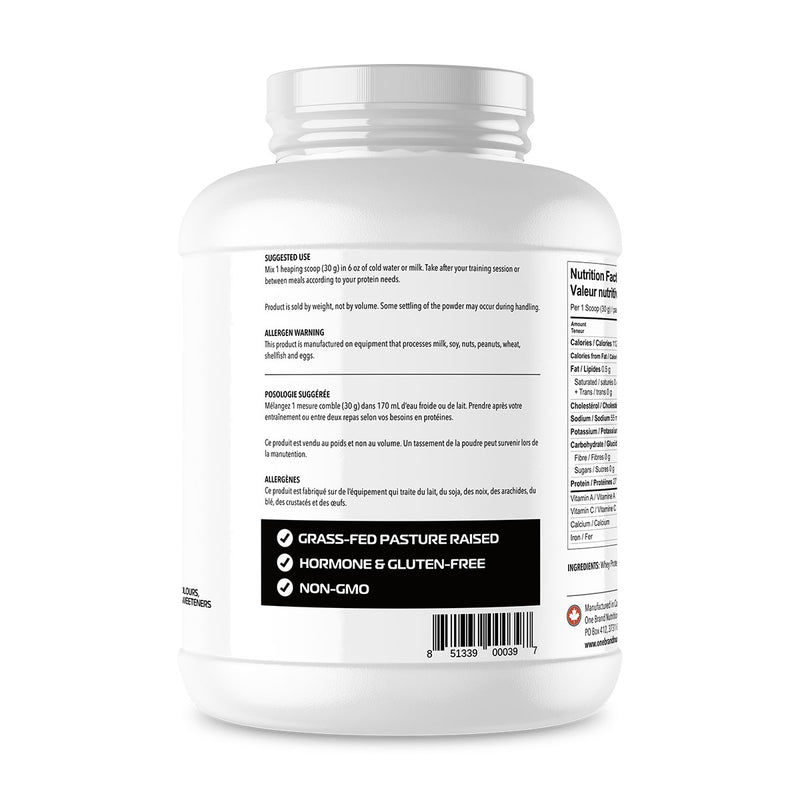 One Brand Nutrition | Natural Whey Isolate (5 lb) Unflavoured