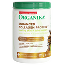 Organika Enhanced Collagen Protein container with green lid on a white background