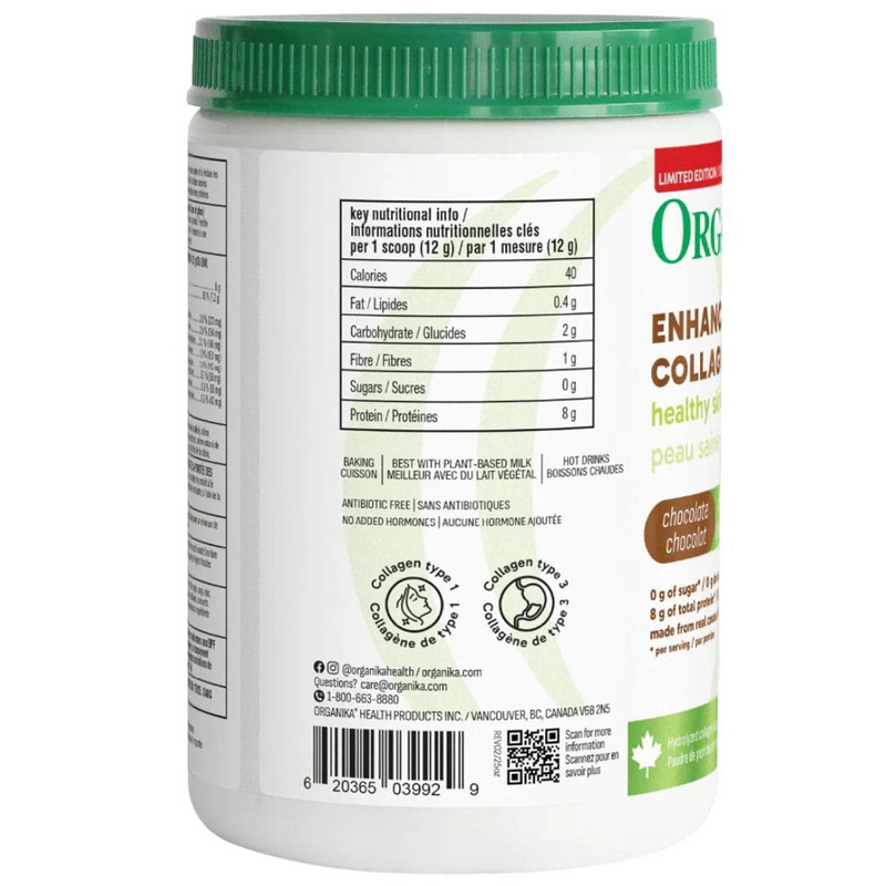 Organika | Enhanced Collagen CHOCOLATE Chip Mint (252 g)