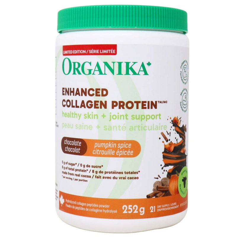 Organika Enhanced Collagen Protein container on a white background