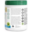 Container of Enhanced Collagen Protein with green lid on a white background