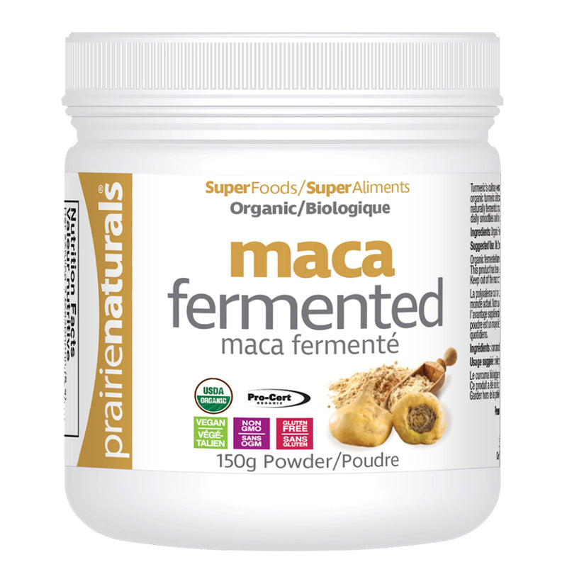 Buy Now! Prairie Naturals Fermented Organic Maca Powder (150 g). Fermented Maca helps improve vitality, stamina, energy, skin appearances and much more.