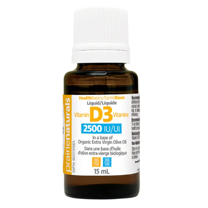 Prairie Naturals | Vitamin D3 2500IU (15 ml) - 535 Servings