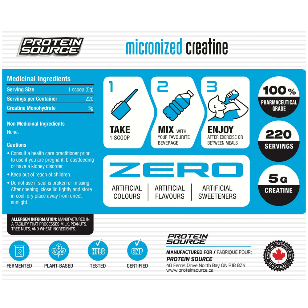 Buy Protein Source Creatine Monohydrate (1.1 KG) for Less! | Fitshop.ca