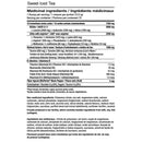 Nutritional label for Sweet Iced Tea with medicinal ingredients and their quantities.