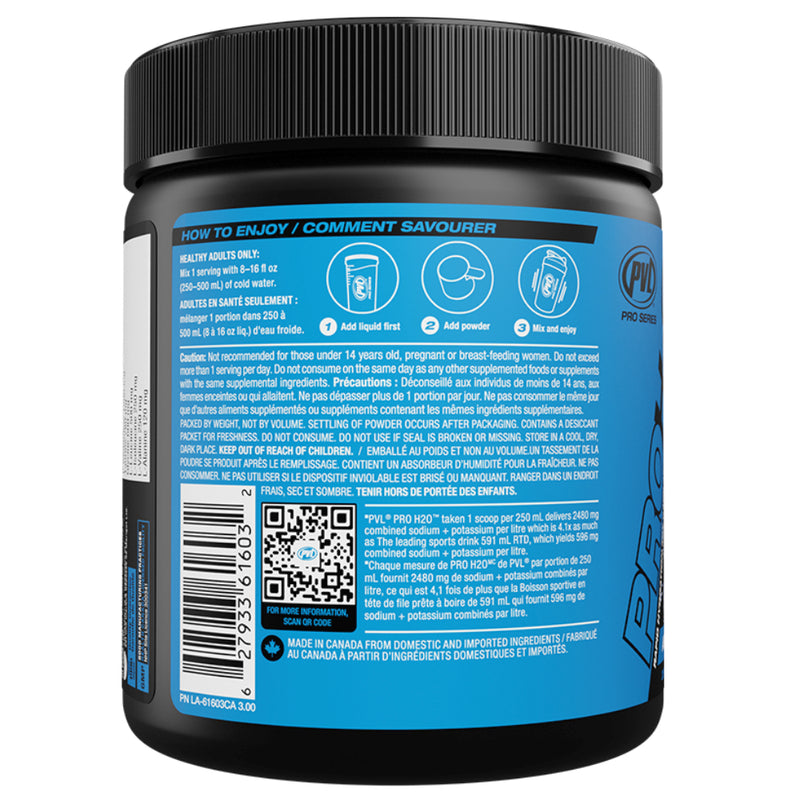 PVL (Pure Vita Labs) PRO H2O Rapid Hydration Electrolytes (30 Servings)