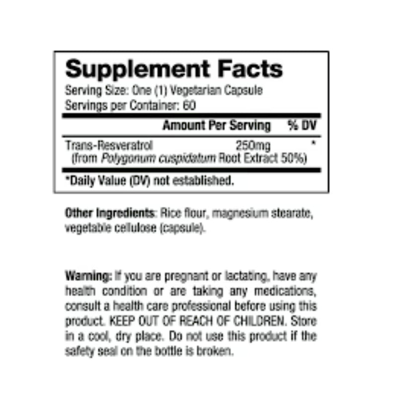 RAW Nutritional | Trans-Resveratrol (60 caps)