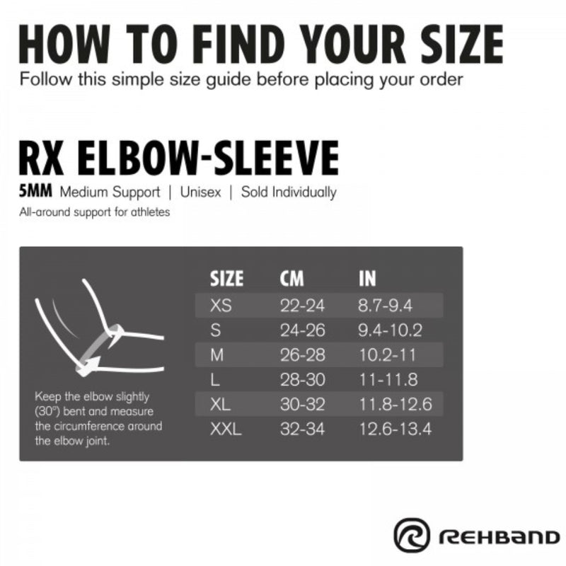 Rehband | Rx Elbow Support 5mm (102330) Purple | Sold in Singles