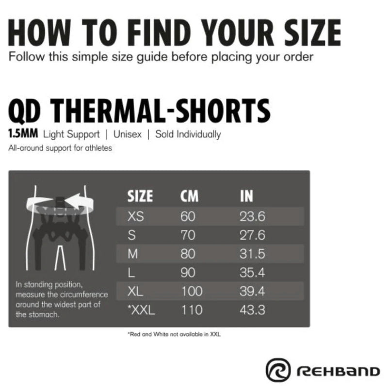 Rehband | Thermal Shorts Black (7981) 1.5mm Basic Line