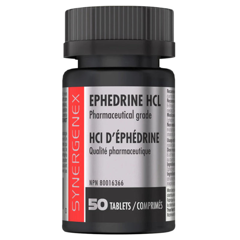 SYNERGENEX | Ephedrine HCL | 8mg / 600 Tabs (12 x Bottles) ** Limit of 2**