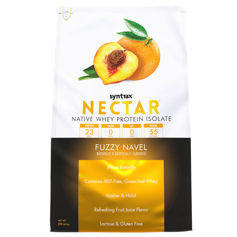 Buy Now! Nectar Whey Protein Isolate (2 lbs) Fuzzy Navel. Nectar once and for all breaks the mold by combining Promina™, the highest-quality whey protein isolate ever developed, with a flavoring system so fruitilicious that you will never drink a different whey protein shake again.