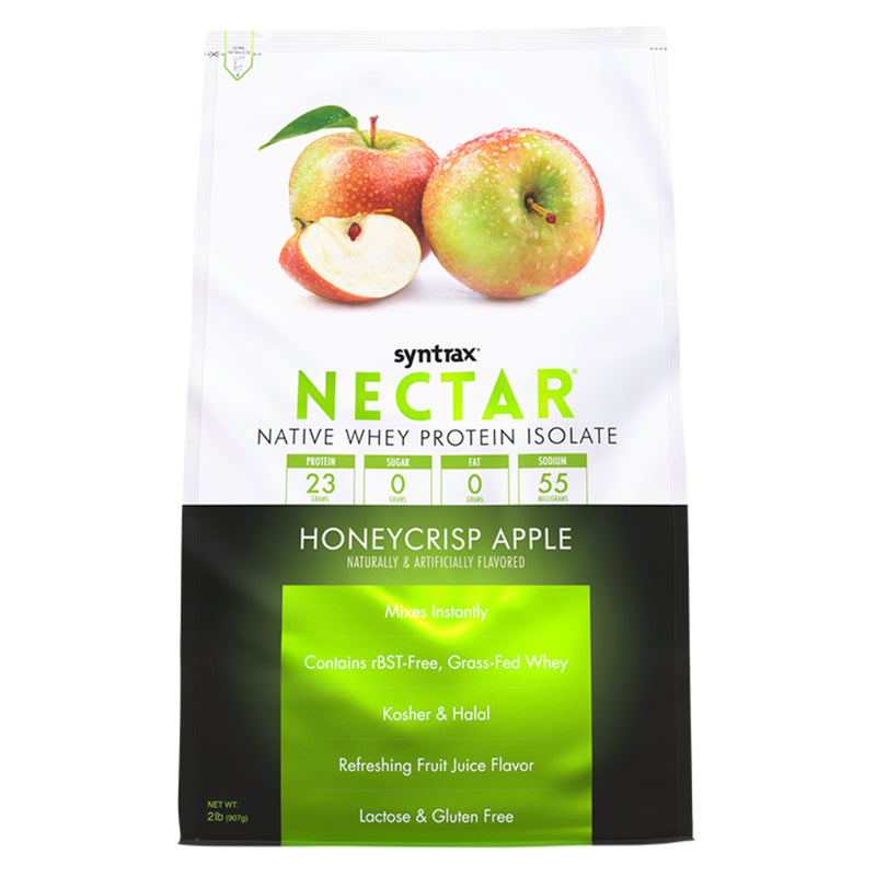 Buy Now! Nectar Whey Protein Isolate (2 lbs) Honeycrisp Apple Nectar once and for all breaks the mold by combining Promina™, the highest-quality whey protein isolate ever developed, with a flavoring system so fruitilicious that you will never drink a different whey protein shake again.
