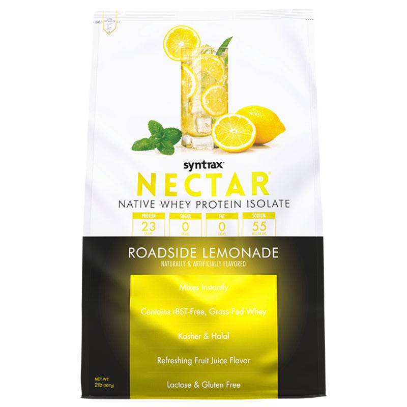 Buy Now! Nectar Whey Protein Isolate (2 lbs) Roadside Lemonade. Nectar once and for all breaks the mold by combining Promina™, the highest-quality whey protein isolate ever developed, with a flavoring system so fruitilicious that you will never drink a different whey protein shake again.