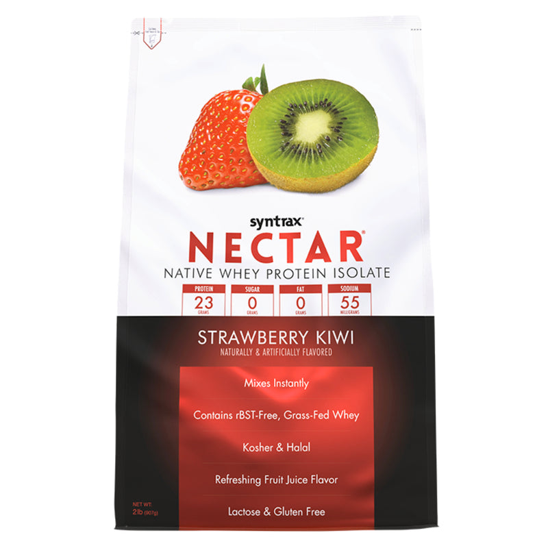 Buy Now! Nectar Whey Protein Isolate (2 lbs) Strawberry Kiwi. Nectar once and for all breaks the mold by combining Promina™, the highest-quality whey protein isolate ever developed, with a flavoring system so fruitilicious that you will never drink a different whey protein shake again.