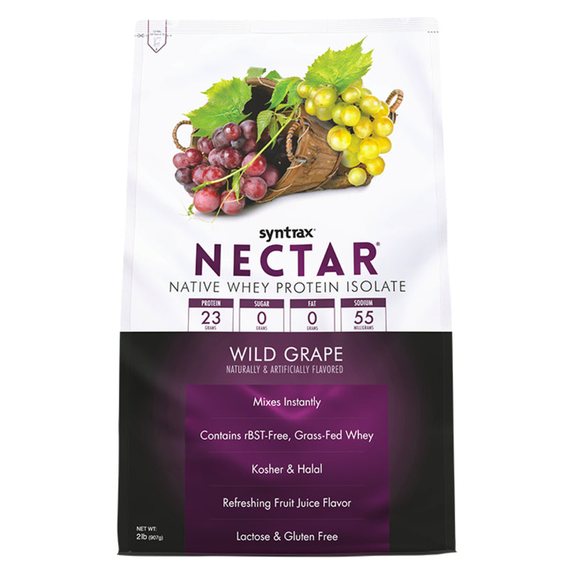 Buy Now! Nectar Whey Protein Isolate (2 lbs) Wild grape. Nectar once and for all breaks the mold by combining Promina™, the highest-quality whey protein isolate ever developed, with a flavoring system so fruitilicious that you will never drink a different whey protein shake again.