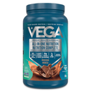 A container of Vega All-in-One Nutrition in Berry Blast flavor, highlighting its plant-based protein and comprehensive nutrition benefits.