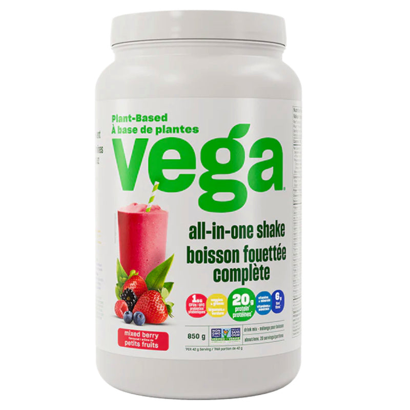 Vega One (20 Servings) | All-in-One Nutritional Shake Mixed Berry | Vega Supplements