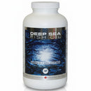 White container of deep sea fish oil with a blue label on a white background