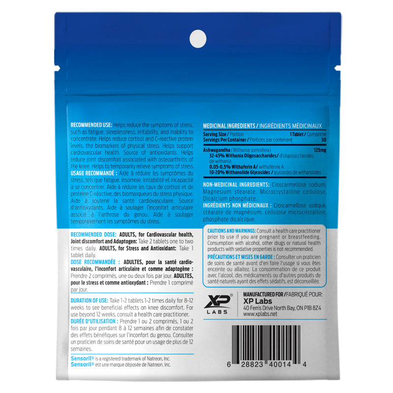 XP Labs SENSORIL Ashwagandha Extract Tablets (30 Tabs)