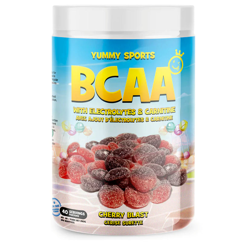Yummy Sports BCAA Bottle Image of Flavour  Cherry Blast