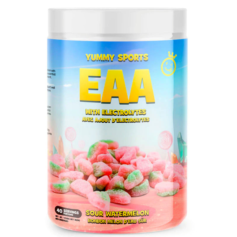 Yummy Sports EAA with Electrolytes bottle image flavour Sour Watermelon.