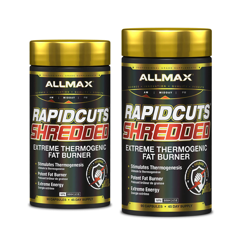 Buy Now! Save 30% on Allmax Nutrition Rapidcuts Shredded Thermogenic Fat Burner. 2 x 90 capsule bottles will have you burning fat for 2 months.