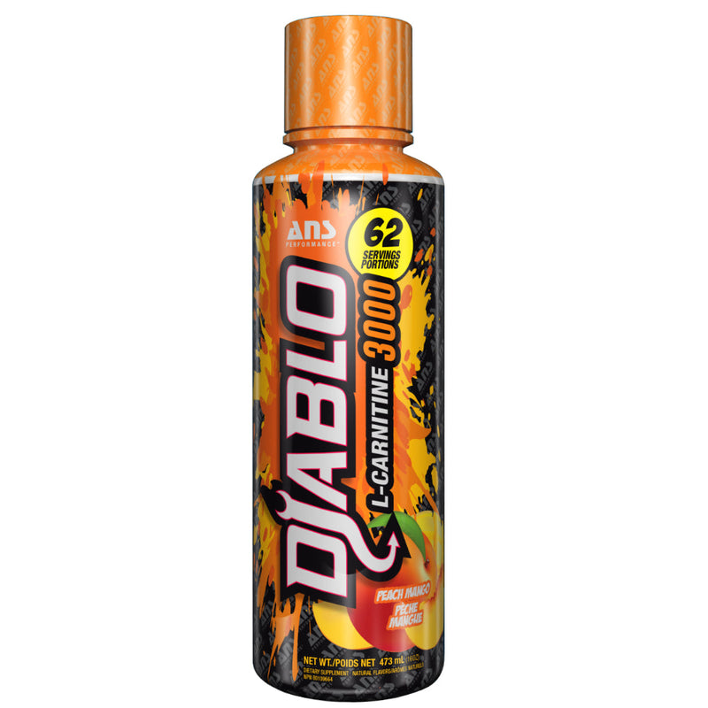 Buy Now! ANS Performance Diablo Liquid L-Carnitine (473 ml) Peach Mango. L-Carnitine is a fantastic supplement to support fat metabolism. It accelerates fat loss by supporting the transport of fatty acids to the muscles’ mitochondria where they can be burned off as energy.