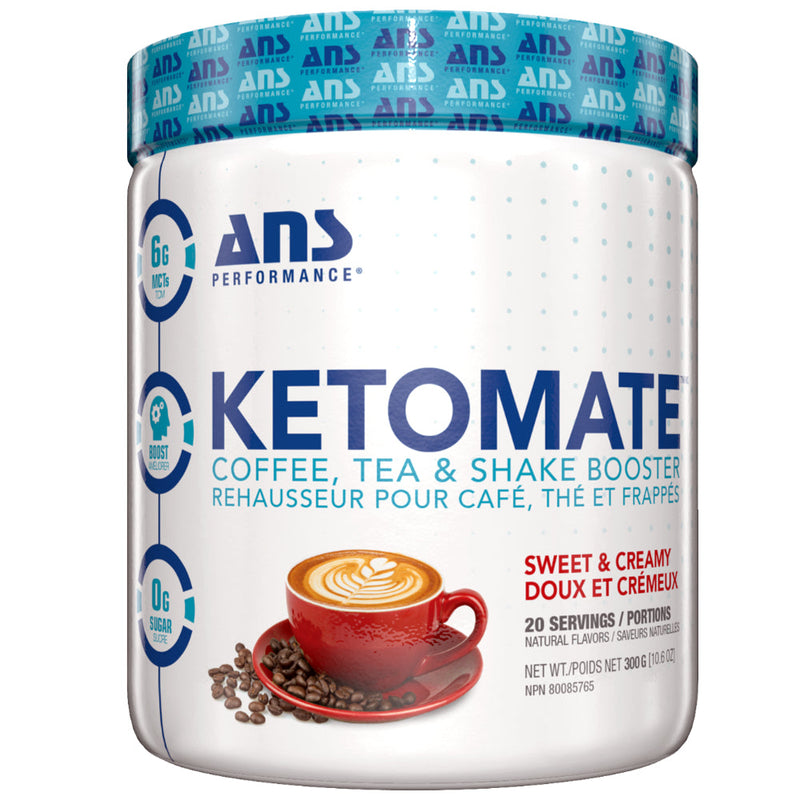 Buy Now! ANS Performance KETOMATE (20 servings) Sweet & Creamy. Ketomate™ is a versatile zero sugar creamer designed to give your favourite beverage an incredible flavour experience, while also boosting mental energy and performance.